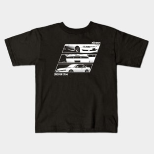 NISSAN SILVIA S14 KOUKI Black 'N White Archive 2 (Black Version) Kids T-Shirt